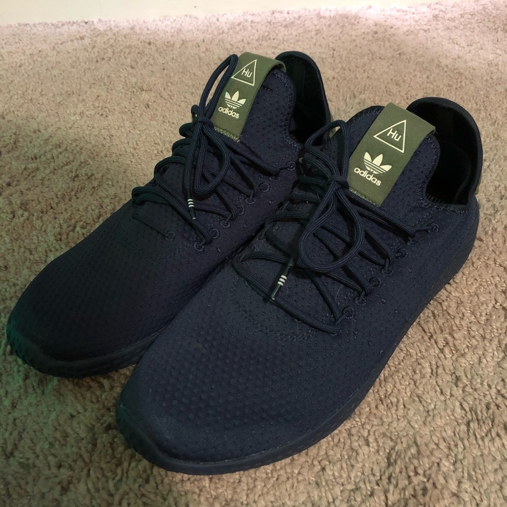 Pharrell Tennis HU dark blue color way